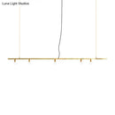 GobekUsa Gold Linear Island Pendant Light Nordic 5-Light Metal Fixture for Dining Room - 39"/47" Wide