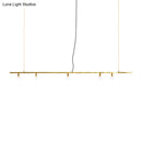 GobekUsa Gold Linear Island Pendant Light Nordic 5-Light Metal Fixture for Dining Room - 39"/47" Wide