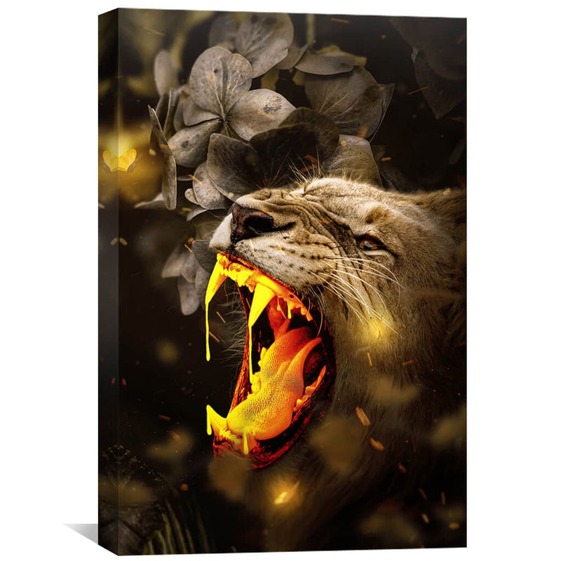 Gold Lion Canvas