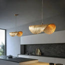 GobekUsa Gold Lotus Leaf LED Chandelier for Living Room Dining Kitchen Island