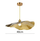 GobekUsa Gold Lotus Leaf Pendant Light: Nordic Luminaire for Living Room and Bedroom Decor