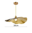 GobekUsa Gold Lotus Leaf Pendant Light: Nordic Luminaire for Living Room and Bedroom Decor