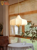 GobekUsa Gold Lustre Medieval Fabric Pendant Lights LED E27 for Home Decor