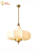 GobekUsa Gold Lustre Medieval Fabric Pendant Lights LED E27 for Home Decor