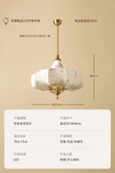 GobekUsa Gold Lustre Medieval Fabric Pendant Lights LED E27 for Home Decor