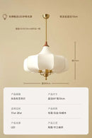 GobekUsa Gold Lustre Medieval Fabric Pendant Lights LED E27 for Home Decor