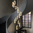 GobekUsa Gold Lustre Oval Acrylic Chandelier for Dining and Living Spaces