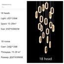 GobekUsa Gold Lustre Oval Acrylic Chandelier for Dining and Living Spaces