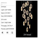 GobekUsa Gold Lustre Oval Acrylic Chandelier for Dining and Living Spaces