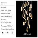 GobekUsa Gold Lustre Oval Acrylic Chandelier for Dining and Living Spaces