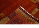 Gold, Rust and Beige Wool Hand Woven Southwestern Lori Gabbeh Rug| KNT50