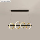 GobekUsa Gold Metal Ceiling Pendant with Simple Circles Design - 4/5 Heads, Warm/White Light for Dining Room Island