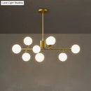 GobekUsa Gold Metal Sputnik Pendant Lighting with White Glass Shades - Modernize Your Living Room with 6/9/12 Heads
