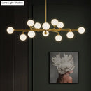 GobekUsa Gold Metal Sputnik Pendant Lighting with White Glass Shades - Modernize Your Living Room with 6/9/12 Heads