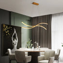 GobekUsa Gold Metallic LED Hanging Light - Minimalist Island Ceiling Light for Restaurants