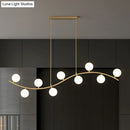 GobekUsa Gold Milk Ball Glass Pendant Lighting for Minimalist Dining Room Island