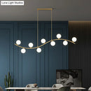 GobekUsa Gold Milk Ball Glass Pendant Lighting for Minimalist Dining Room Island