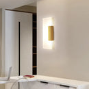 GobekUsa Gold Minimalist LED Wall Sconce for Hallway - Rectangular Acrylic Design