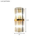 GobekUsa Gold Modern Wall Sconce Lamp with Crystal Shade - 1, 2, or 3 Bulb Options