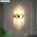GobekUsa Gold Modern Wall Sconce Lamp with Crystal Shade - 1, 2, or 3 Bulb Options