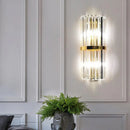 GobekUsa Gold Modern Wall Sconce Lamp with Crystal Shade - 1, 2, or 3 Bulb Options