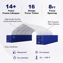 40'x40'x15' Double Truss Peak Container Canopy Shelter