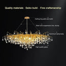 GobekUsa Gold Nordic Crystal Chandelier - Long Branch Teardrop Design