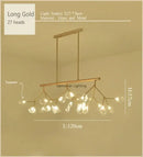 2024 GobekUsa Nordic Firefly LED Chandelier - Ideal for Living Room, Bedroom, Dining Room