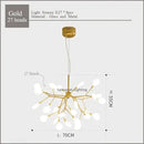 2024 GobekUsa Nordic Firefly LED Chandelier - Ideal for Living Room, Bedroom, Dining Room
