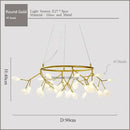 2024 GobekUsa Nordic Firefly LED Chandelier - Ideal for Living Room, Bedroom, Dining Room
