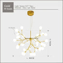 2024 GobekUsa Nordic Firefly LED Chandelier - Ideal for Living Room, Bedroom, Dining Room