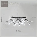 2024 GobekUsa Nordic Firefly LED Chandelier - Ideal for Living Room, Bedroom, Dining Room