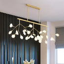 2024 GobekUsa Nordic Firefly LED Chandelier - Ideal for Living Room, Bedroom, Dining Room