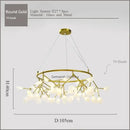 2024 GobekUsa Nordic Firefly LED Chandelier - Ideal for Living Room, Bedroom, Dining Room