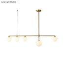 GobekUsa Gold Opaline Glass Pendant Light for Dining Room | Simplicity Ball Island Fixture