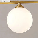 GobekUsa Gold Opaline Glass Pendant Light for Dining Room | Simplicity Ball Island Fixture