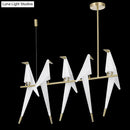 GobekUsa Gold Origami Bird Island Pendant Lamp for Dining Room Decor
