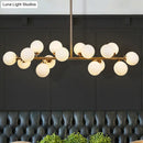 GobekUsa Gold Pendant Ceiling Light with Opal Frosted Glass- 16 Bulbs, Bubbled Island Design