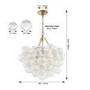 GobekUsa Gold Pendant Chandelier with Adjustable Height