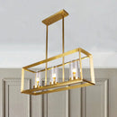 GobekUsa Gold Pendant Island Lights with Clear Glass Shades - Perfect for Dining Rooms