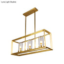GobekUsa Gold Pendant Island Lights with Clear Glass Shades - Perfect for Dining Rooms