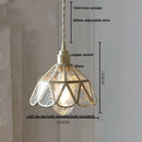 GobekUsa Glass LED Pendant Lamp Adjustable Loft Kitchen Light Fixture