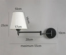 GobekUsa Adjustable LED Wall Lamp for Bedroom, Hotel, or Study - Rotating Long Arm Reading Light
