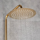 GobekUsa Gold Polish 8" Rain Shower System Wall Mounted Bathtub Faucet