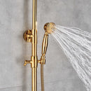 GobekUsa Gold Polish 8" Rain Shower System Wall Mounted Bathtub Faucet