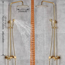GobekUsa Gold Polish 8" Rain Shower System Wall Mounted Bathtub Faucet