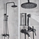 GobekUsa Gold Polish 8" Rain Shower System Wall Mounted Bathtub Faucet