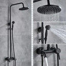 GobekUsa Gold Polish 8" Rain Shower System Wall Mounted Bathtub Faucet