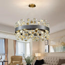 GobekUsa Crystal Pendant Chandelier for Kitchen Living Room Restaurant Island