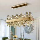 GobekUsa Crystal Pendant Chandelier for Kitchen Living Room Restaurant Island